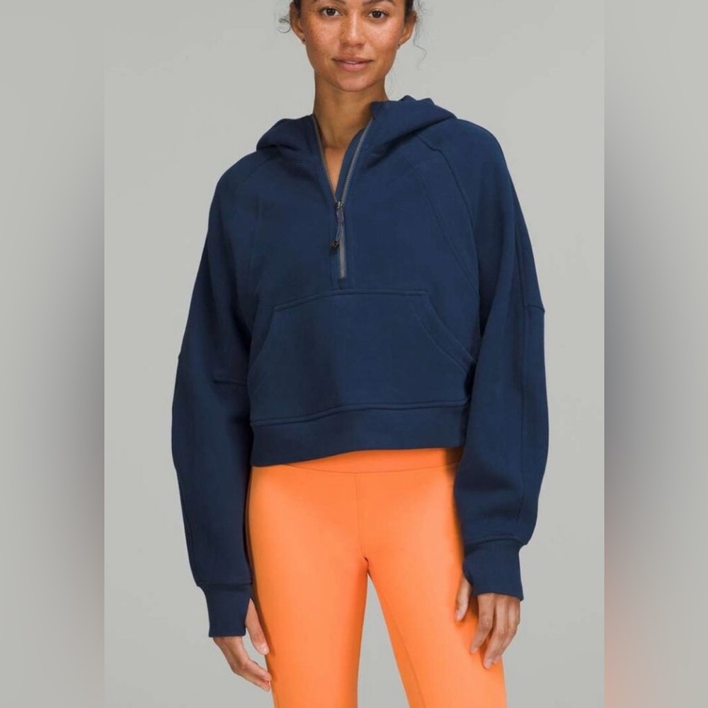 Lululemon Athletica Navy Half-Zip Scuba Hoodie XS/S